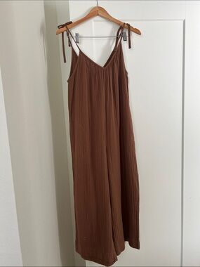 Old Navy Cotton Gauze Tie-Shoulder Jumpsuit
